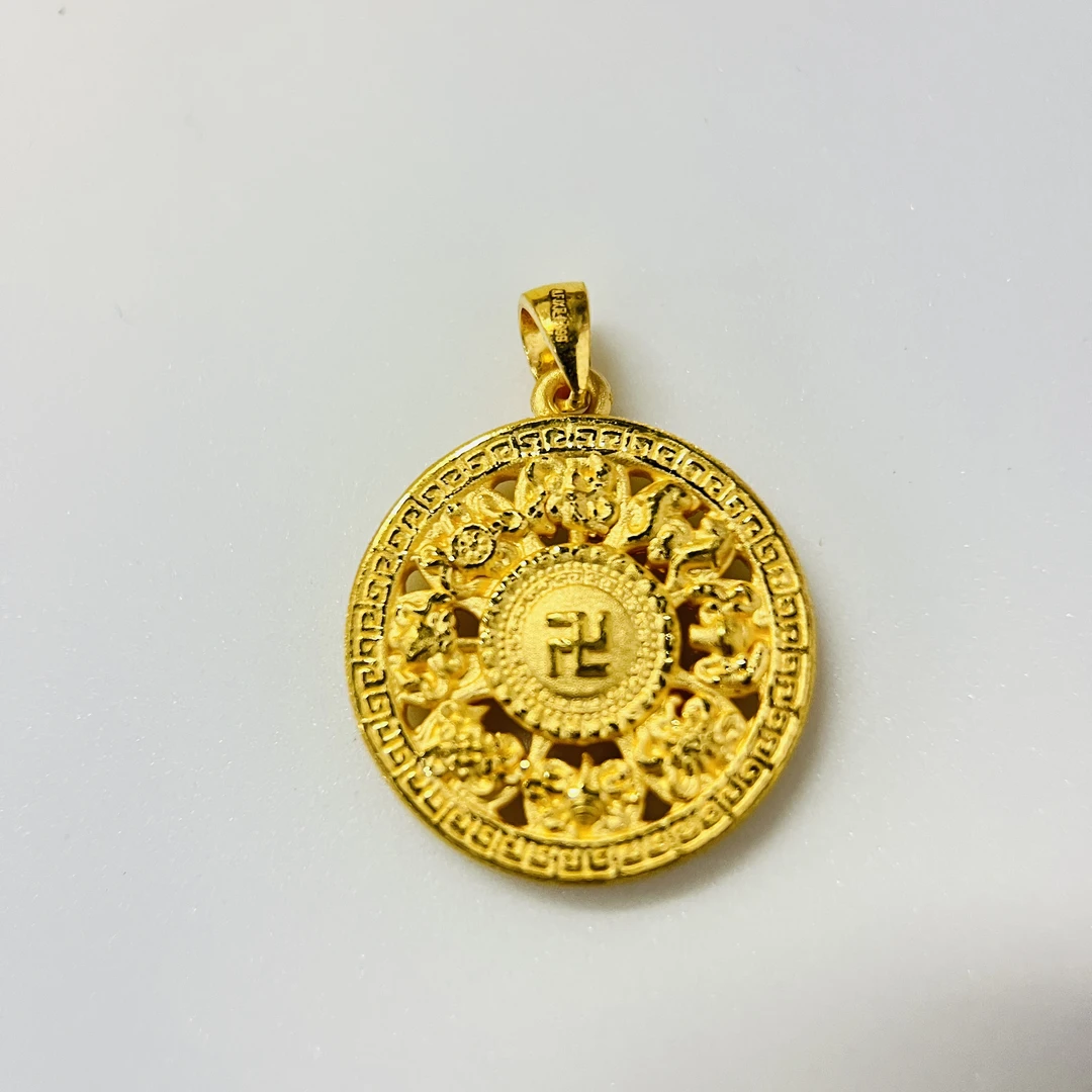 足金饰品/古法八宝罗盘（瓜子扣）/1.97/1A5B1630/q