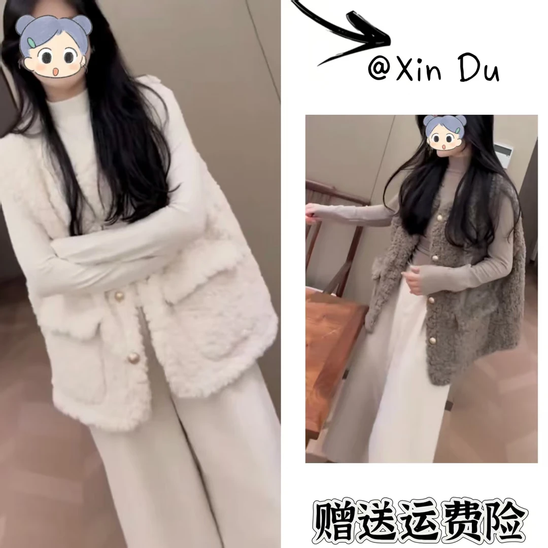 2025秋季新款时尚显瘦气质女士网红洋气马甲百搭款D23921