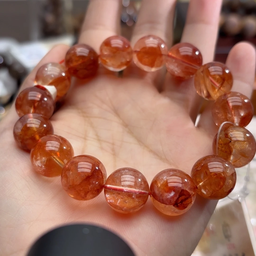 未镶嵌手链水晶红浇花14