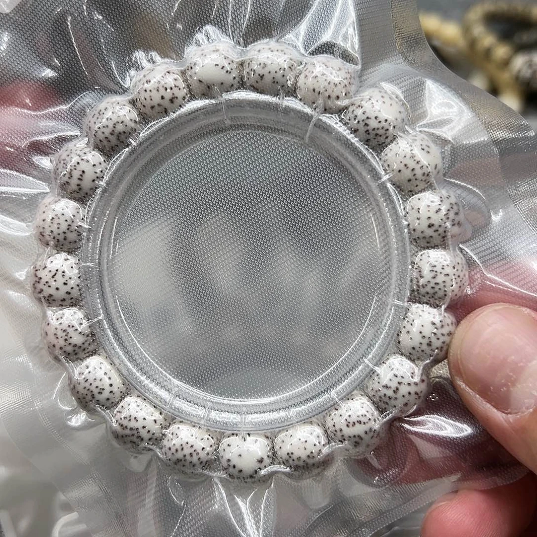 星月菩提手串36灭火原脂白星月菩提单圈1.1