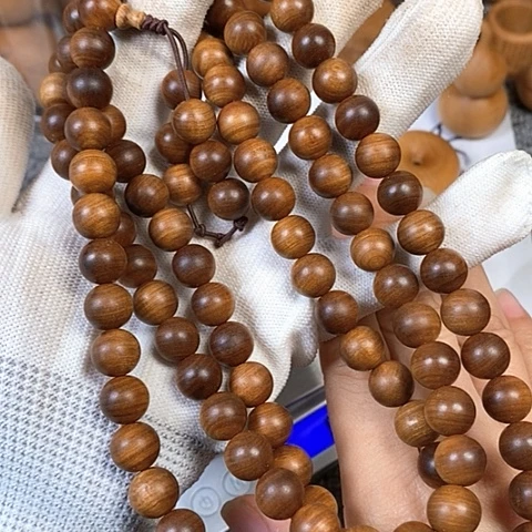 檀香木手串/手链老山檀香黑虎檀香王1.0/108沉水