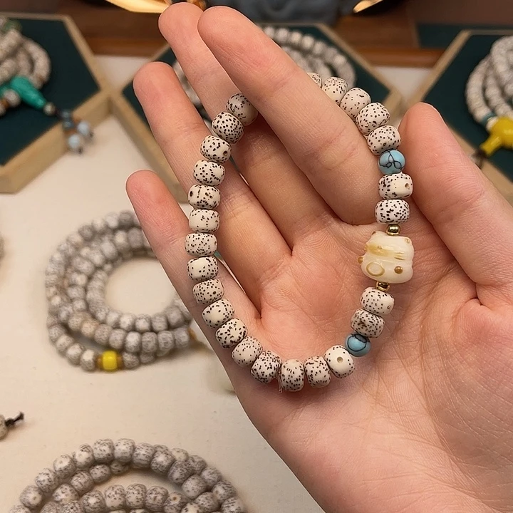 星月菩提吊坠小猫