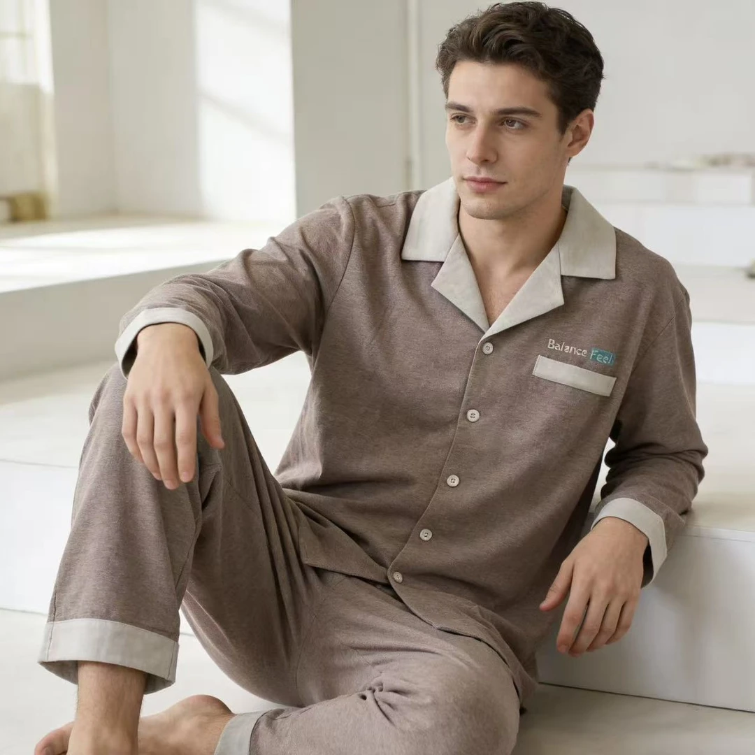 品牌撤柜尾单库存特价睡衣男套装休闲家居时尚睡衣男款长袖