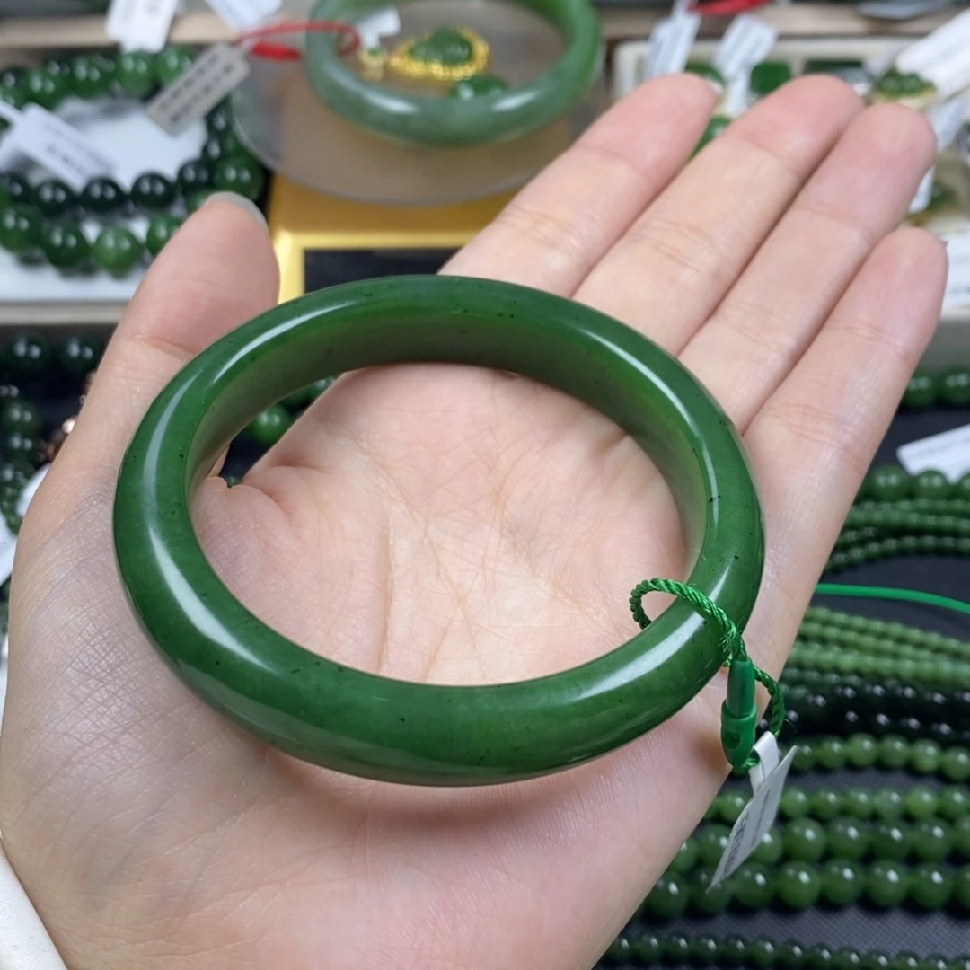 和田玉（碧玉）手镯未镶嵌58