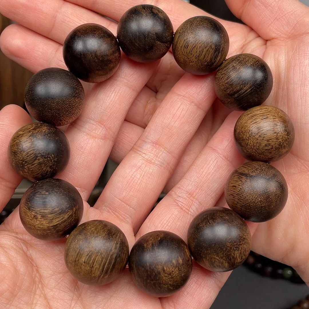 沉香手串你*越南芽庄白棋2.0瘤疤