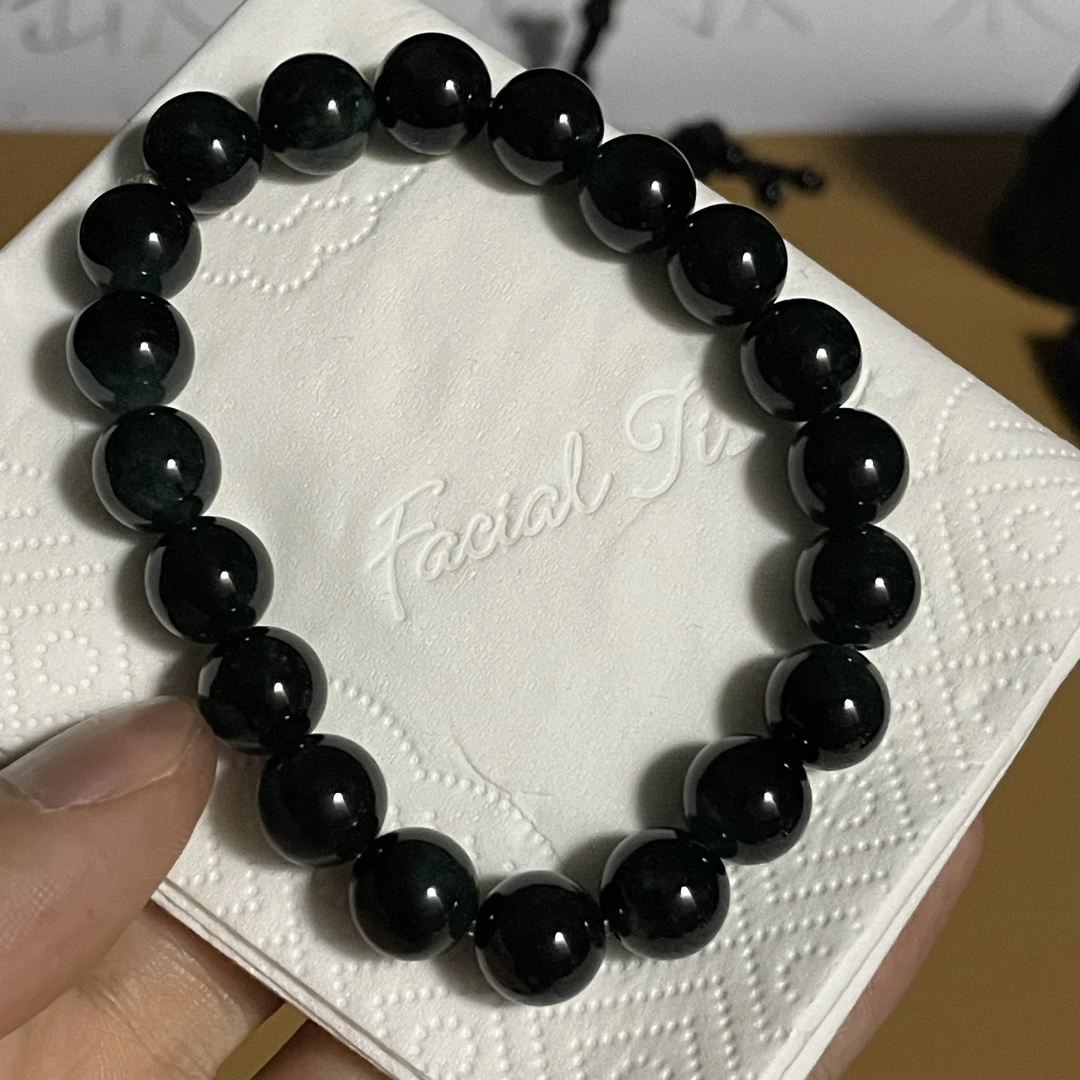 天然翡翠a货 手串9.7mm20颗h