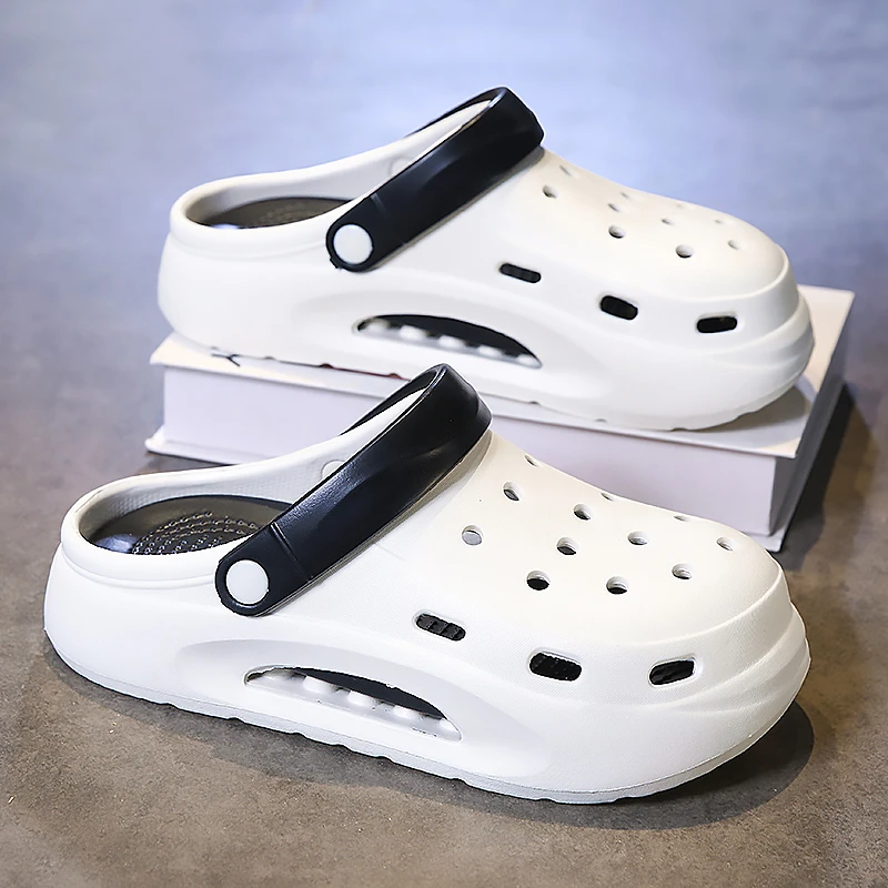 踩屎感厚底洞洞鞋2025新款夏季男款海边增高沙滩鞋防滑凉鞋男拖鞋