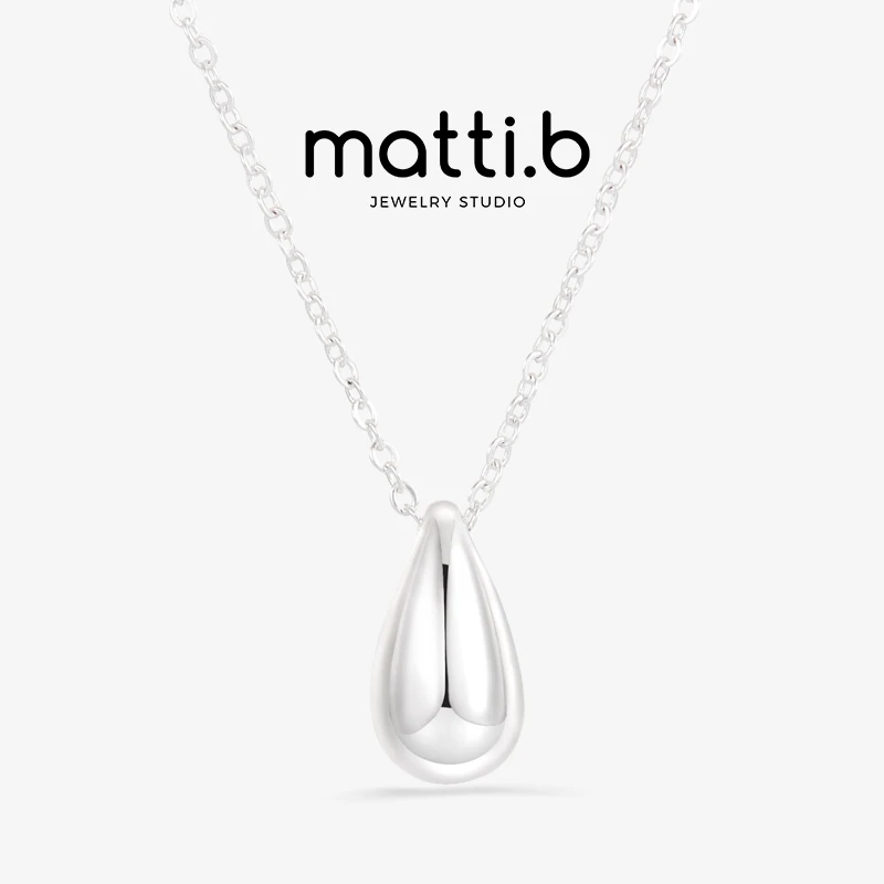 铜合金项链 简约水滴吊坠时尚锁骨链小众设计风可调节项链女1644