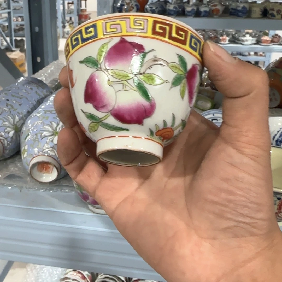 瓷片摆件手绘瓷器年底处理