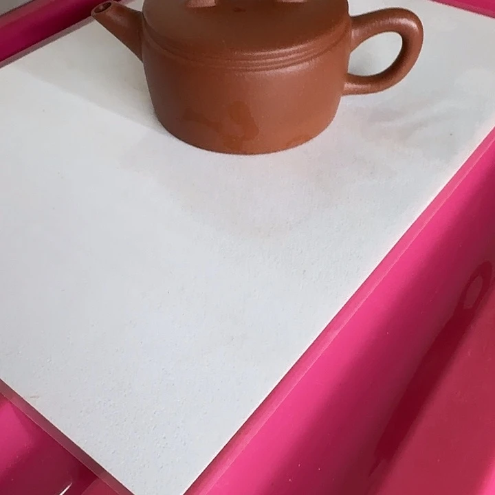 伟***。茶壶紫砂红降坡汉瓦160cc半手