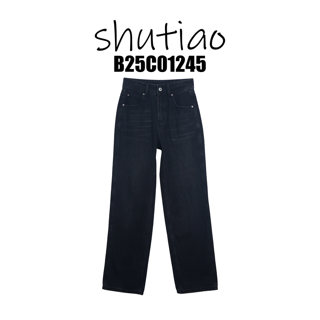【SHUTIAO】2025夏季：新款小众设计款牛仔裤B25C01245