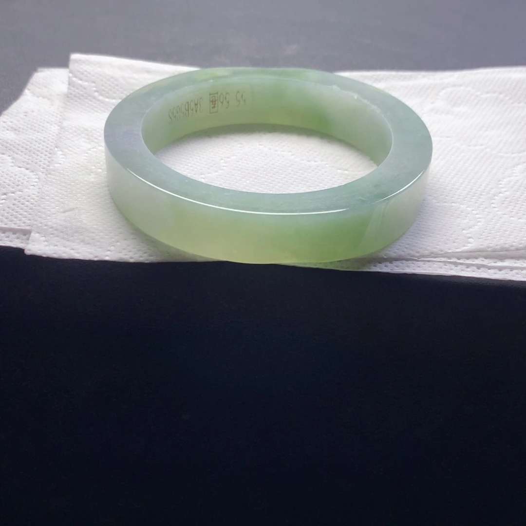 定制翡翠未镶嵌手镯55_56