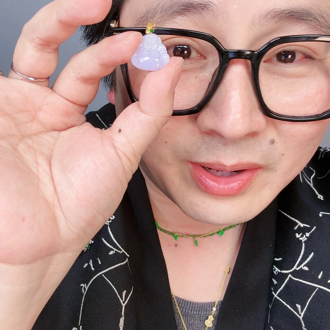 翡翠颈饰18K金镶嵌一个