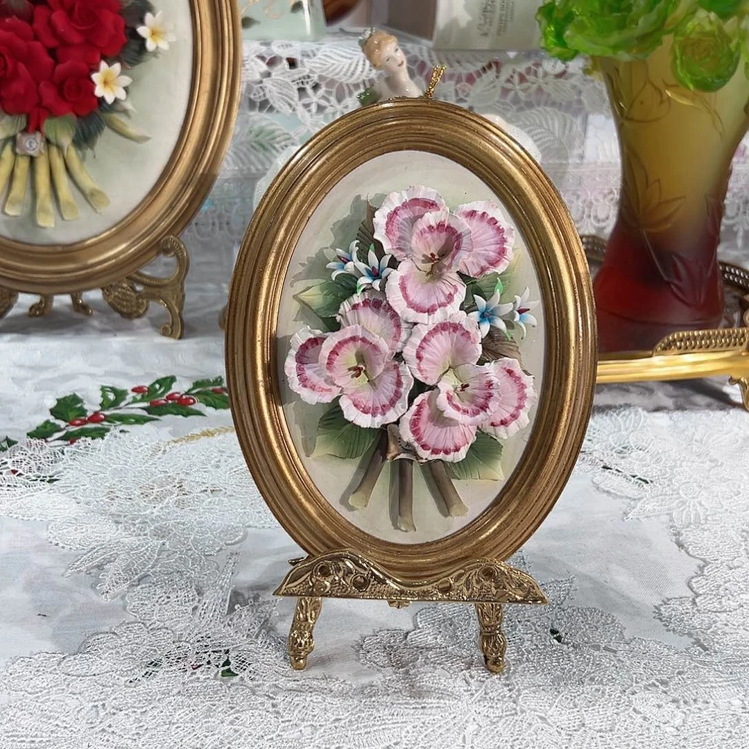 陶瓷意大利陶瓷花摆盘挂画