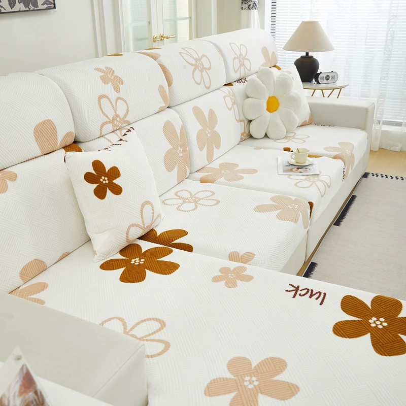小花-摇粒绒四季通用防尘沙发笠