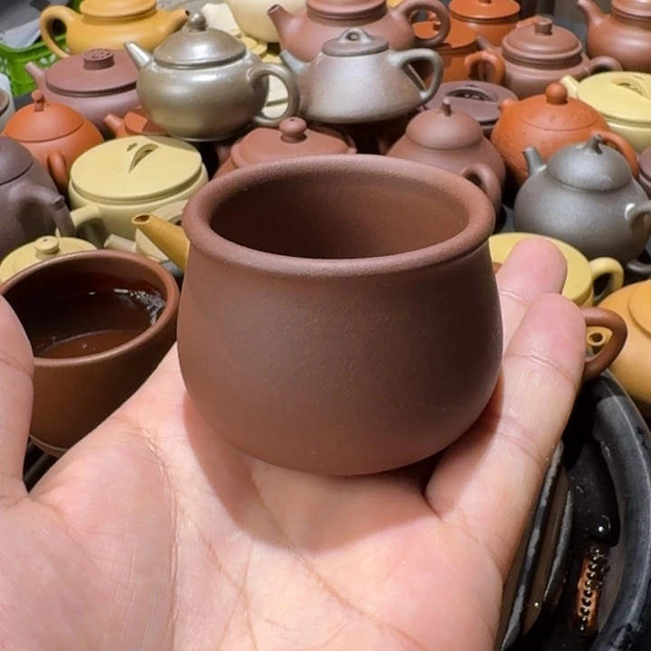 茶壶紫砂紫泥客杯50cc