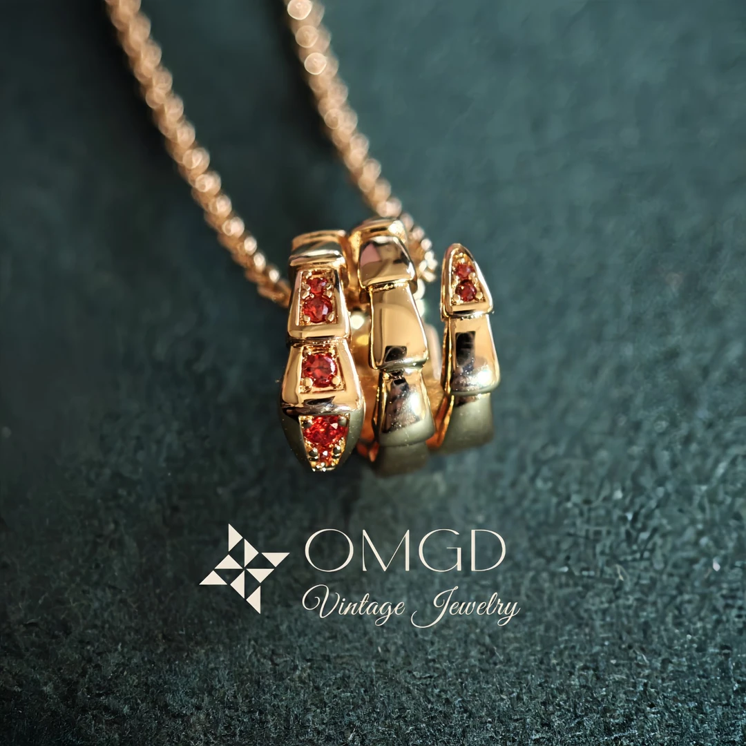 OMGD 铜合金合成锆石项链 【A3093】百搭轻奢蛇项链-41.5cm-SX