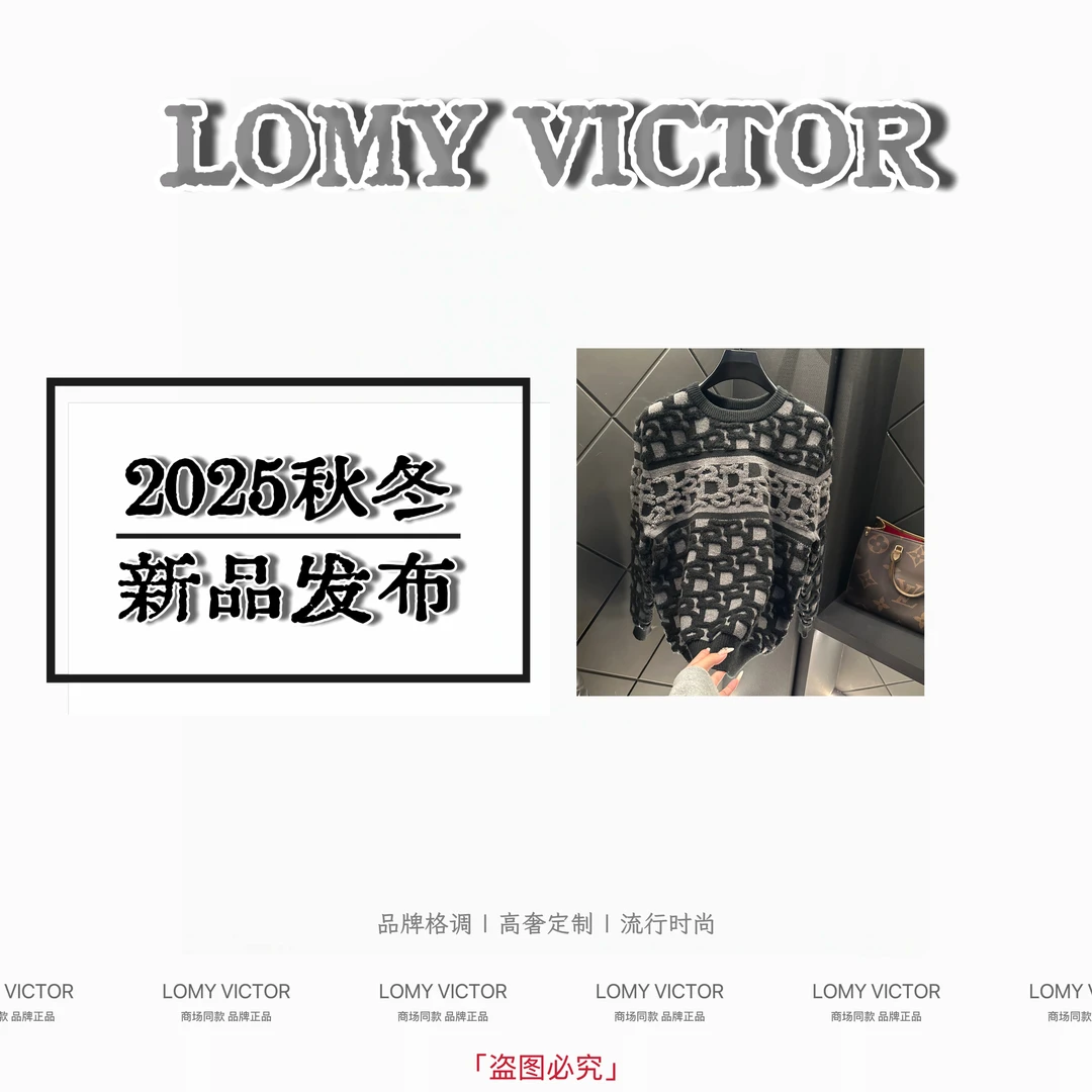 LOMY VICTOR欧洲站秋冬新品高奢定制款男士套头羊毛衫NZM074