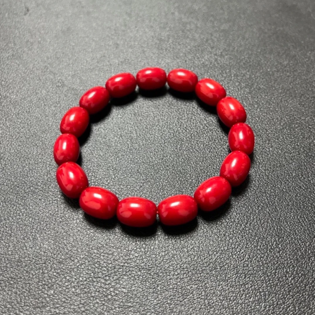 非金属珐琅手链 a100直径10长13典藏级红手串