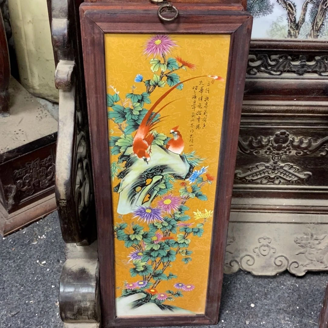 瓷片55*21 景德镇瓷板画柴窑烧制