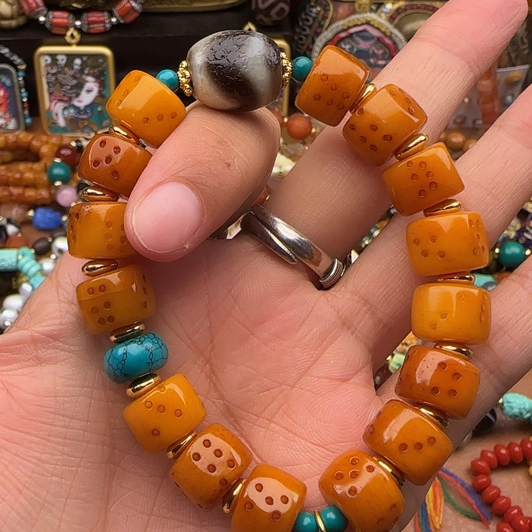 温***）玻璃颈饰星月菩提念珠