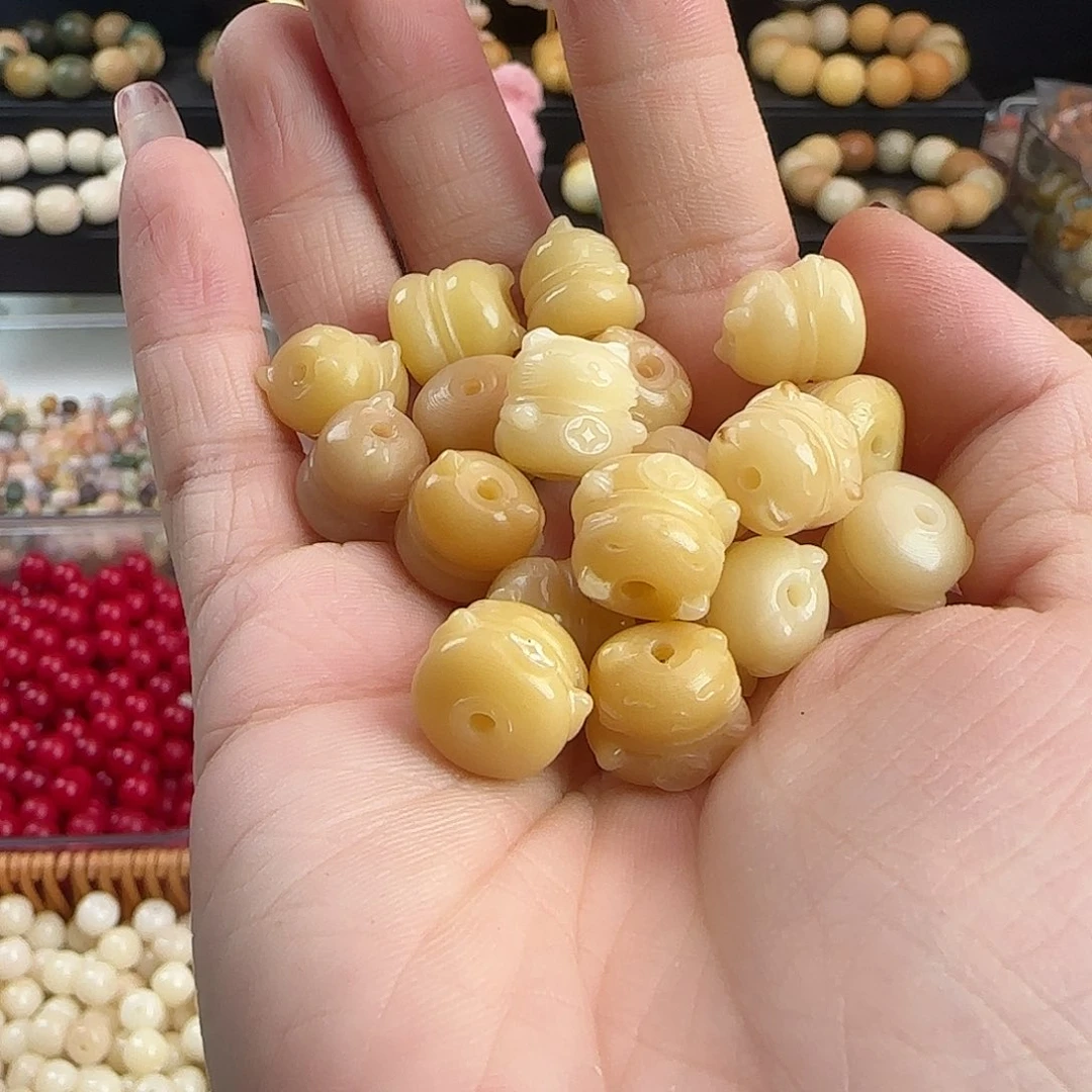 菩提根/象牙果吊坠卡12黄油小猫100颗