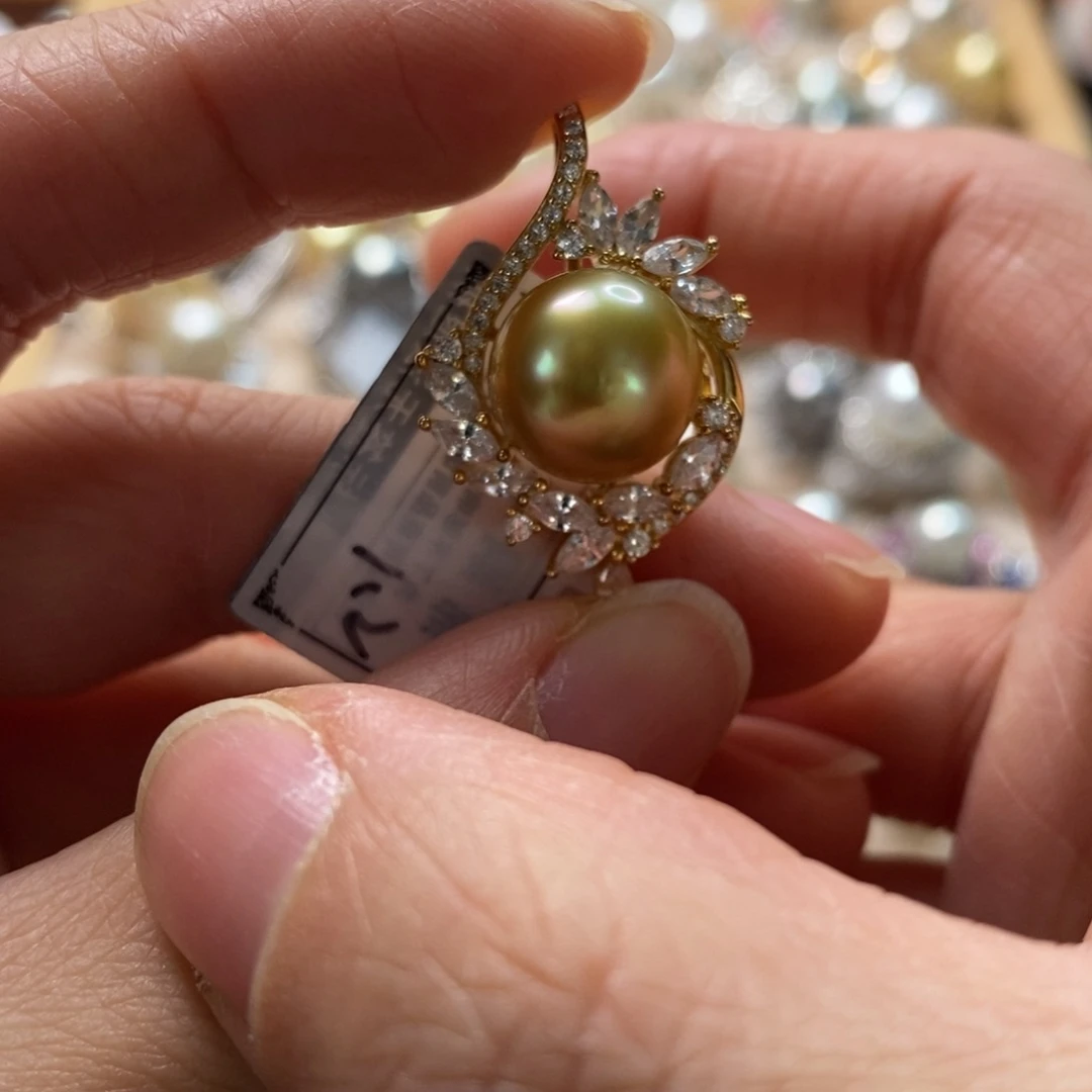 海水珍珠颈饰银S925镶嵌