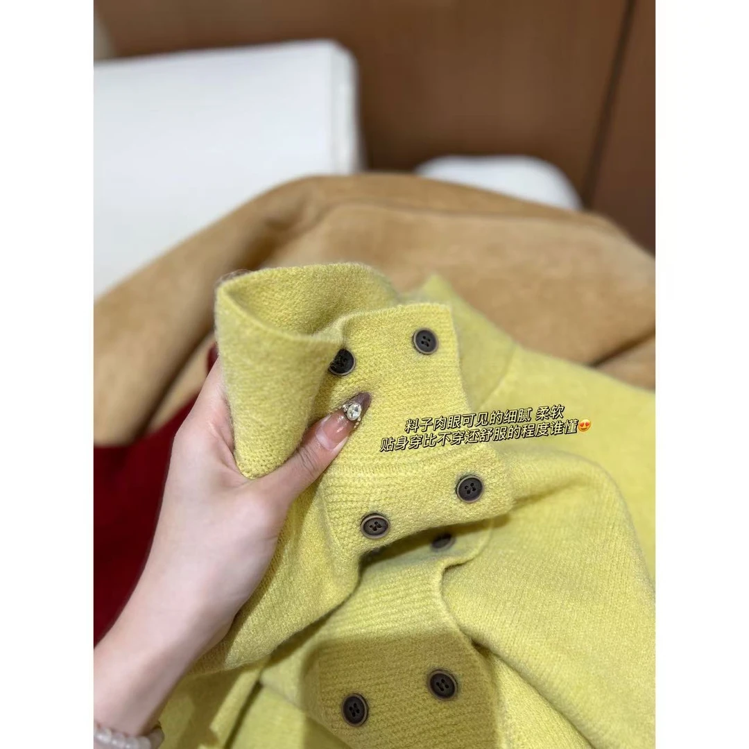 秋冬时尚立领针织衫毛针织衫开衫款-M3825