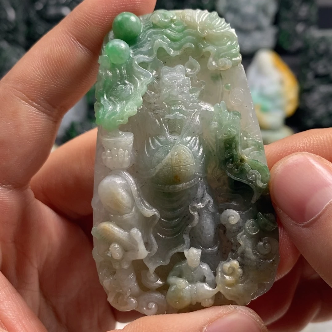 未镶嵌定制翡翠天然翡翠A货钟馗