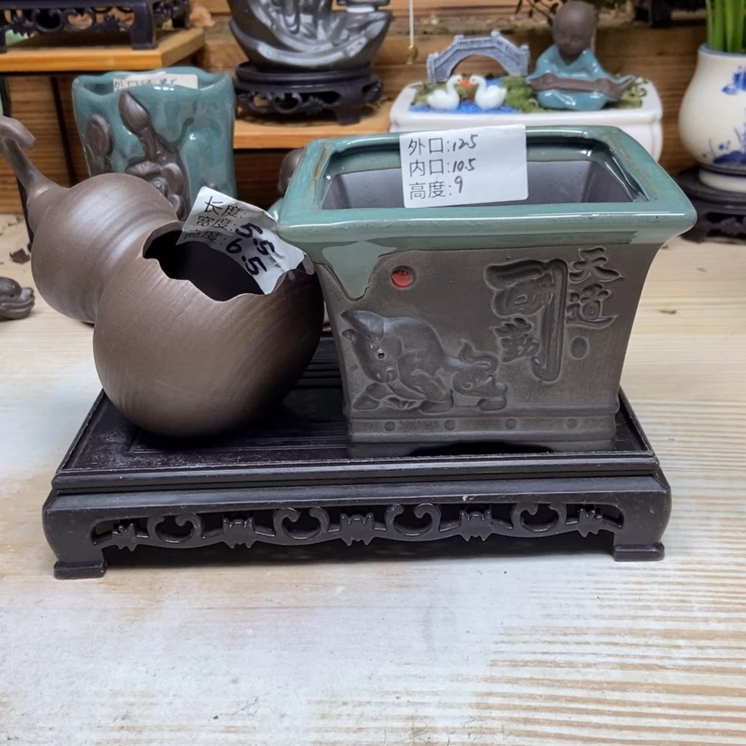 瓷片陶瓷花盆陶瓷艺术