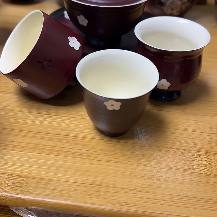 一家三口山楂红盖碗套组