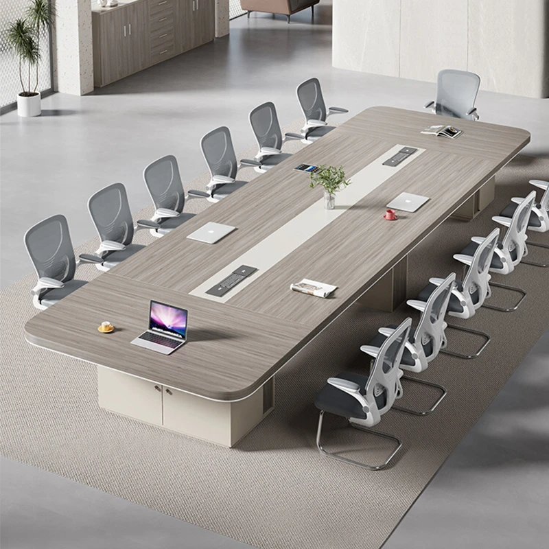 简约现代办公家具办公桌板式长方形大型会议桌长桌洽谈桌椅组合