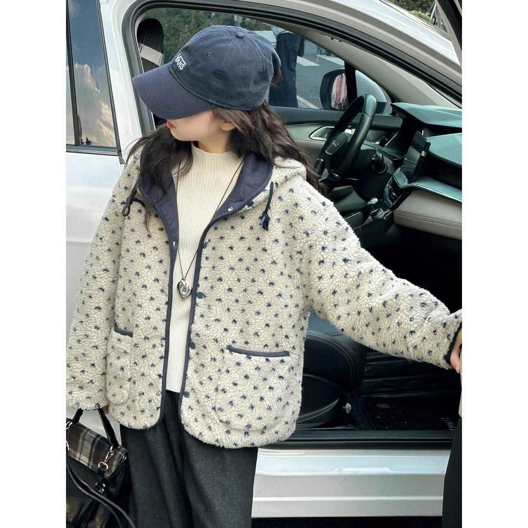 12岁女童服女童毛毛衣外套秋冬款中大童装深秋夹加厚上衣女孩