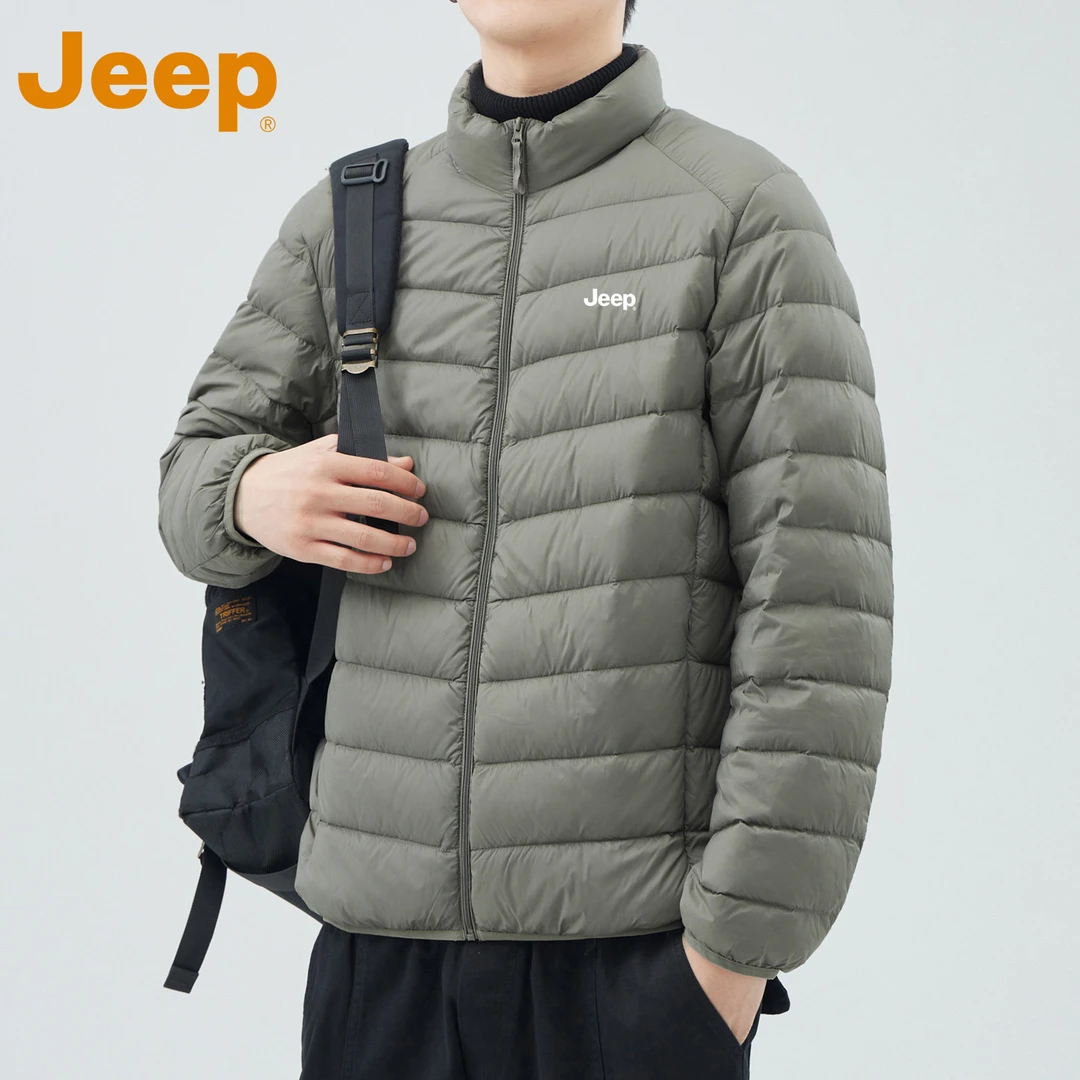 JEEP吉普轻薄羽绒服男士春秋季新款宽松立领保暖短款高级外套男款