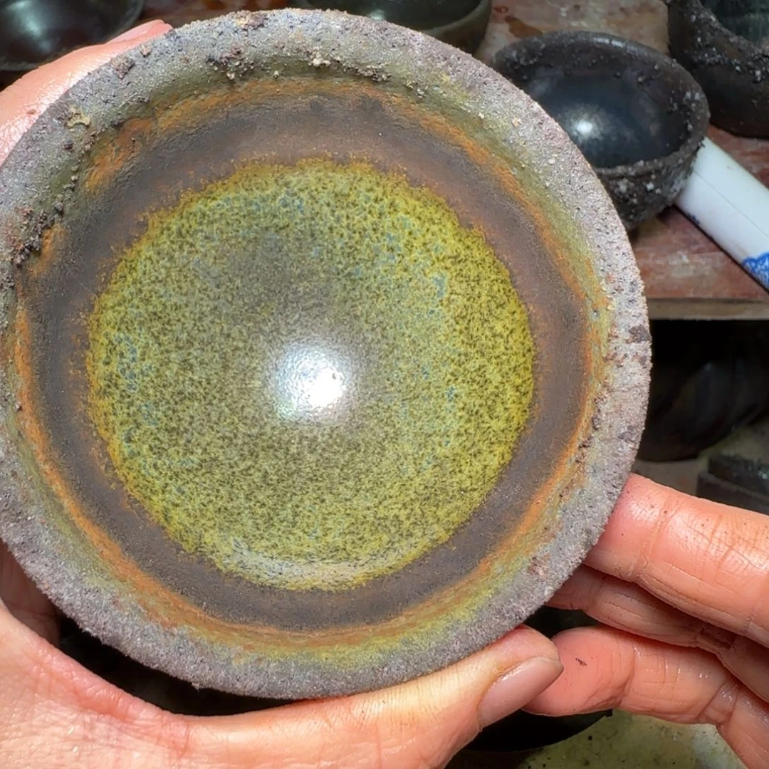 韩***特柴烧建盏茶盏茶杯486