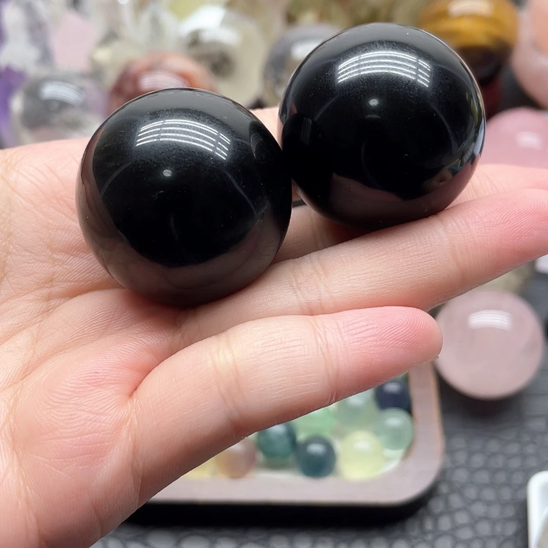 水晶珠宝半成品未镶嵌26金耀石球3.5cm