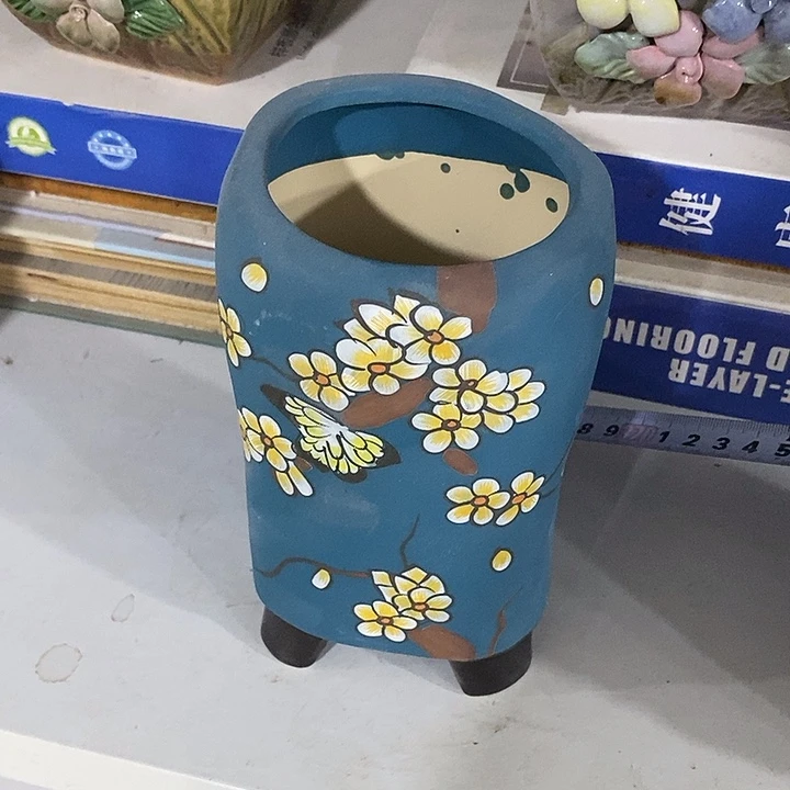 紫砂花盆多肉植物盆瑕疵有孔