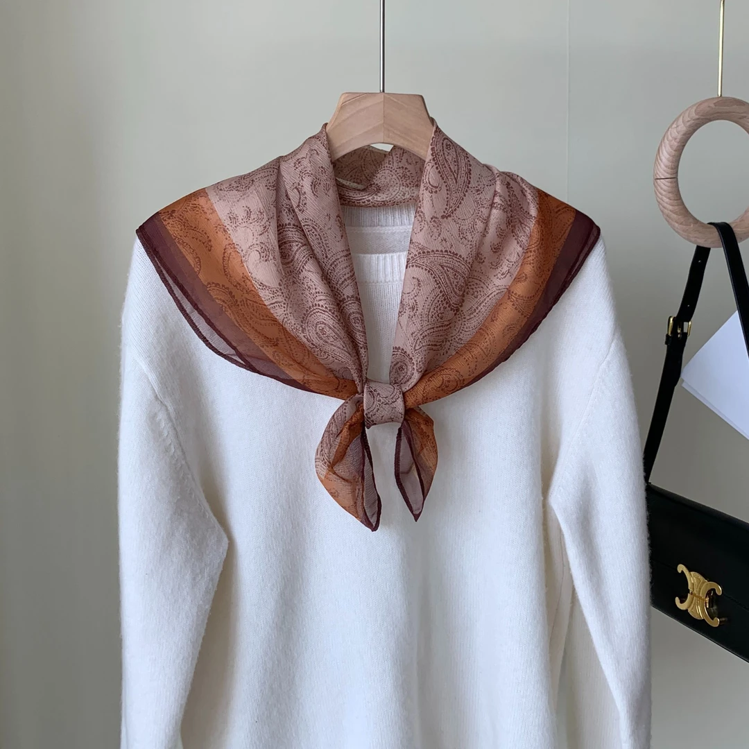 韩乔纱薄款不起球佩斯利不掉色法式丝巾复古ins时尚流苏女士休闲