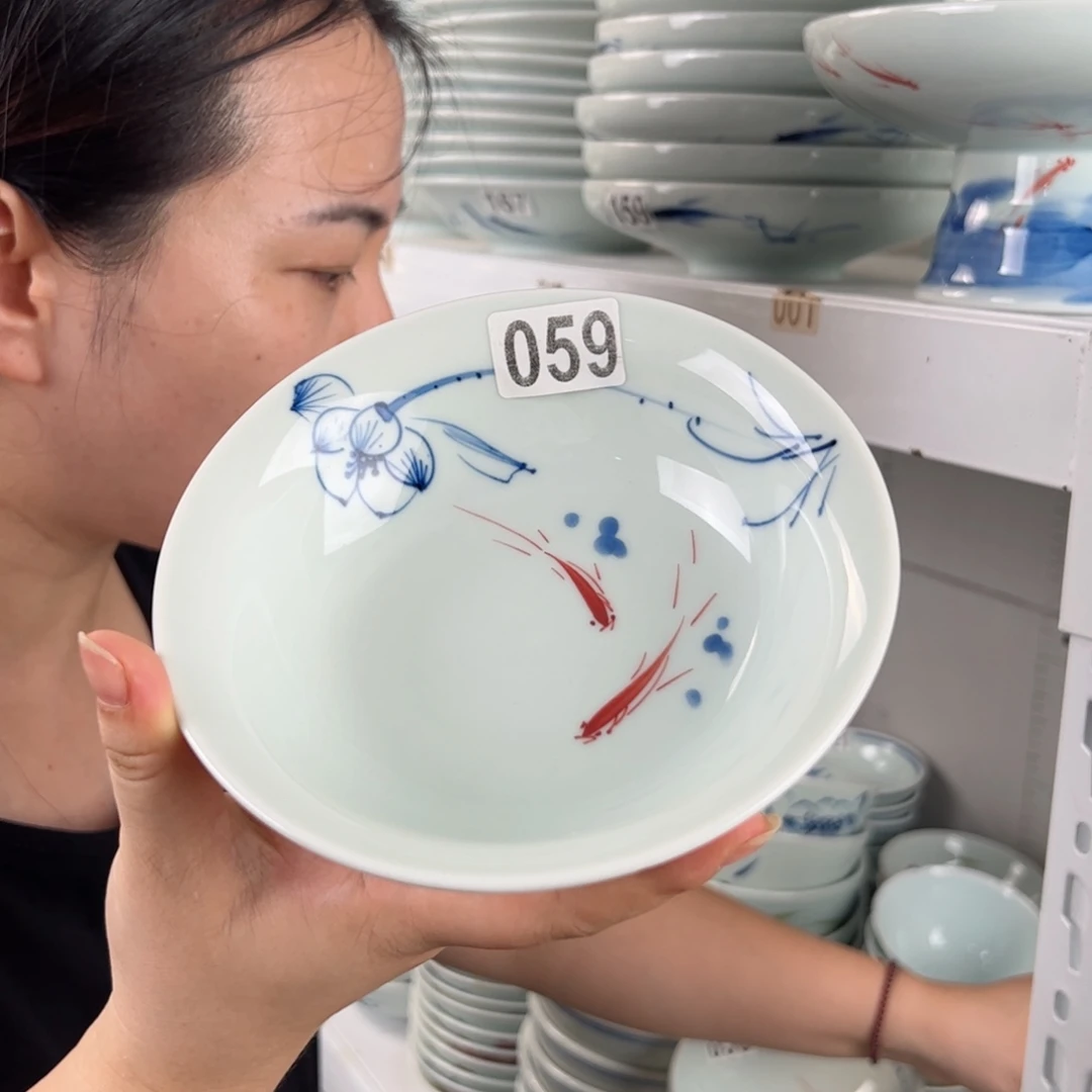 微瑕手绘6寸正德碗（随机图案单只装）