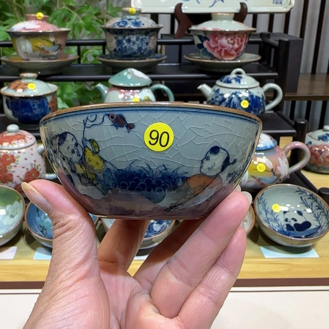 景德镇陶瓷手绘作品茶具