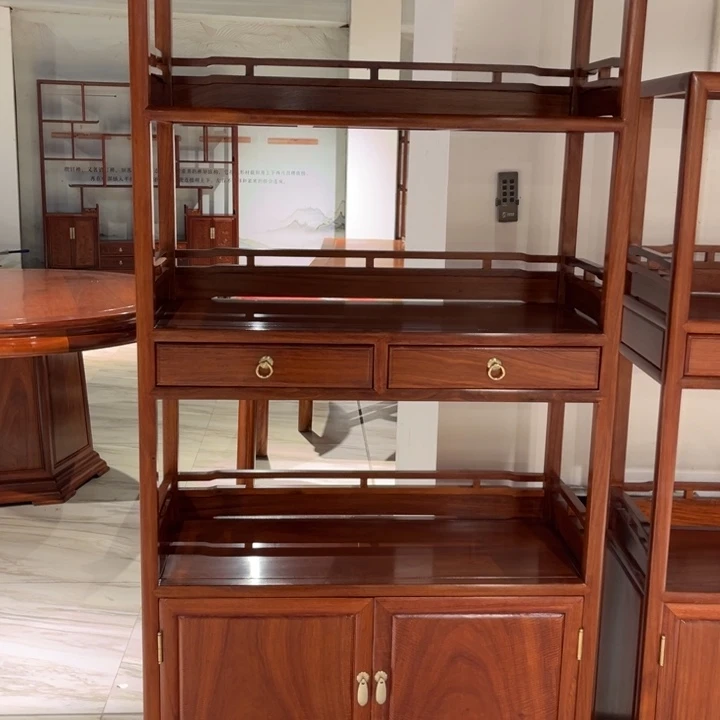 紫檀木类柜类家具锋*缅甸花梨木书架188