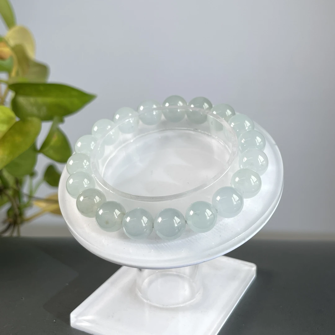 JCB22-156 天然缅甸A货翡翠  翡翠手串