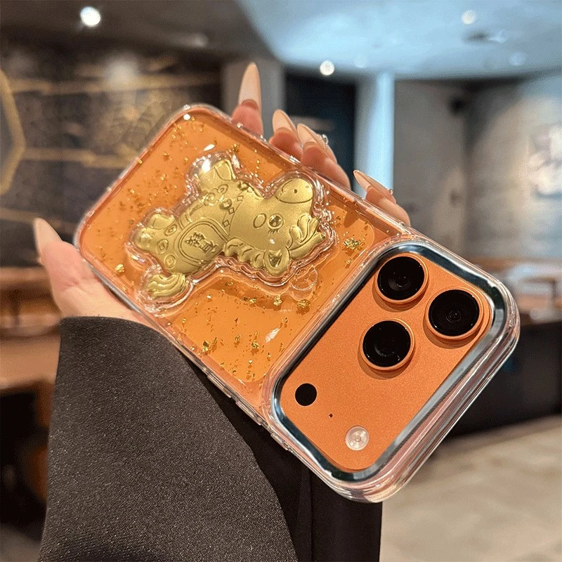 马上有钱适用苹果17新款手机壳金箔iPhone17promax华为/小米/vivo