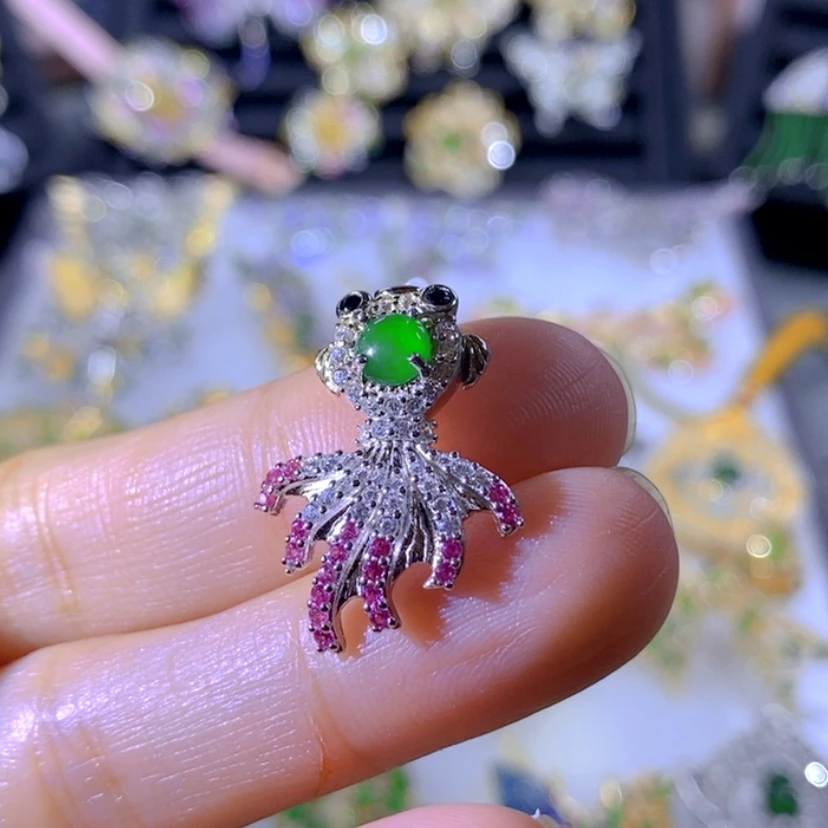 【闪购商品】银S925镶嵌把件翡翠