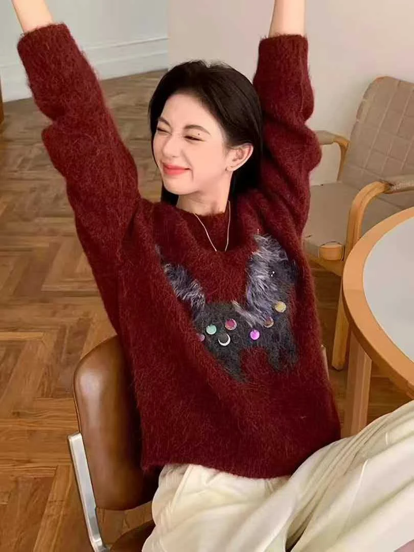 慵懒高级感内搭毛衣女秋冬2025新款爆款冬季独特漂亮针织衫上衣女