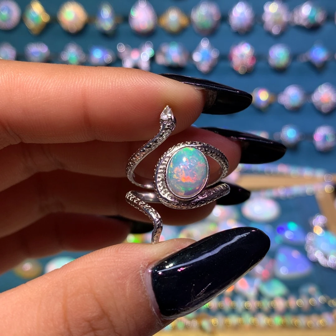 欧泊银S925镶嵌戒指款