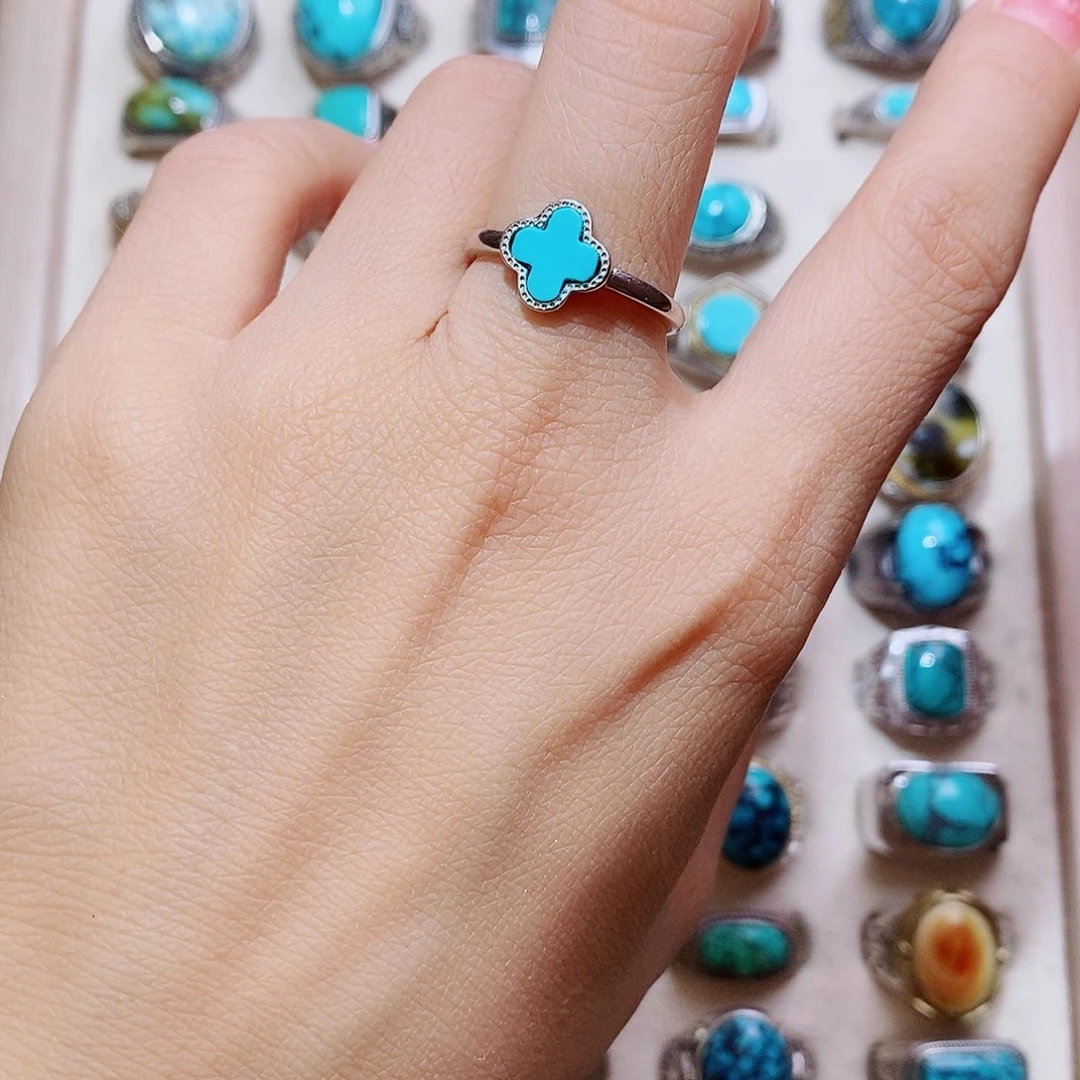 绿松石银S925镶嵌挂件