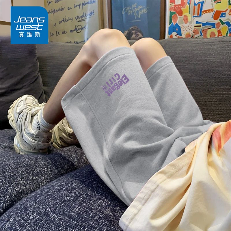 真维斯纯棉短裤女夏季外穿五分裤子女小个子显高显瘦运动裤女新款