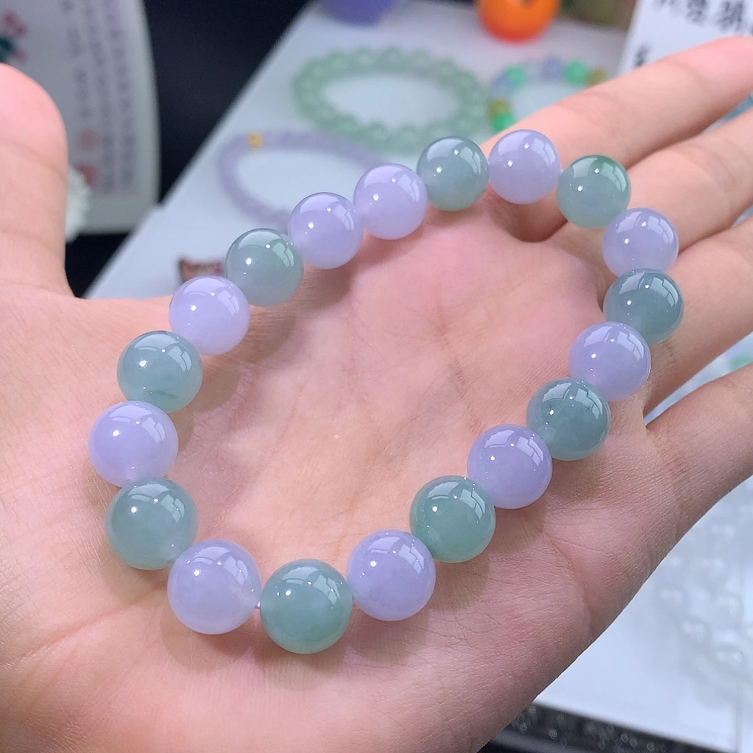 未镶嵌手链翡翠冰胶马卡龙手串卡10.5