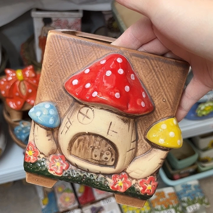 粗陶材质多肉花盆